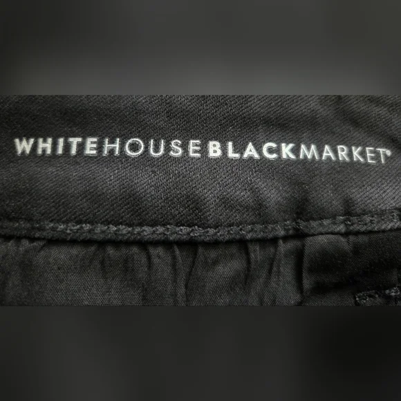 NWOT WHBM Distressed Black Classic Rise Skinny Ankle Embellished Jeans Size 4 - Picture 12 of 15